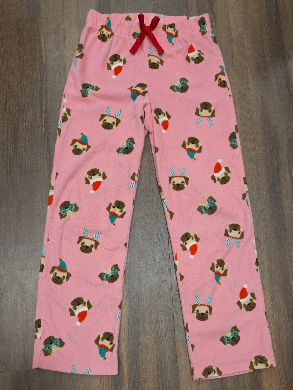 Old Navy Pink Kids Pajama Pants with Holiday Pug Print